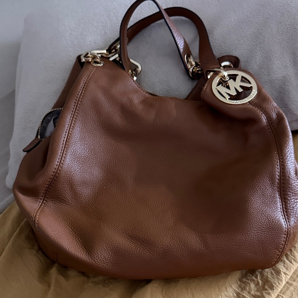 Michael Kors Tan Leather Shoulder Bag